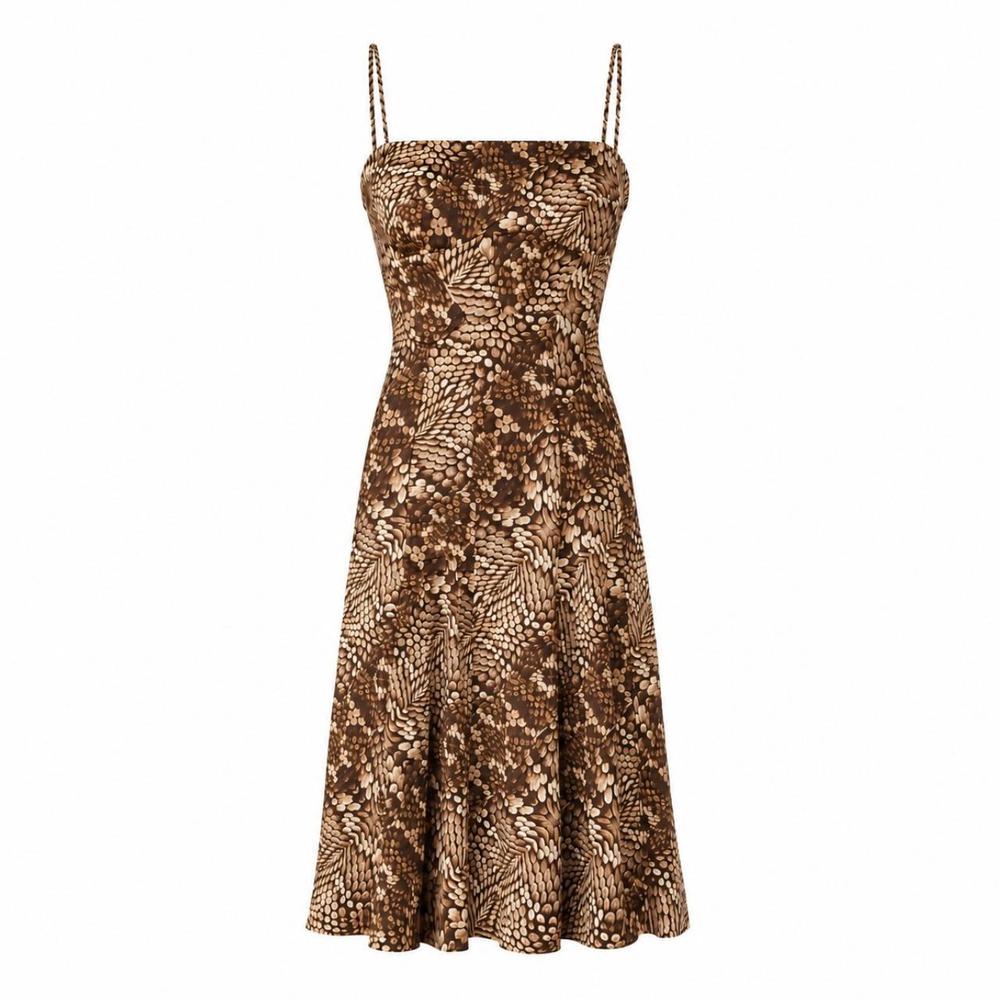 Cavalli Vintage Snake Print Dress